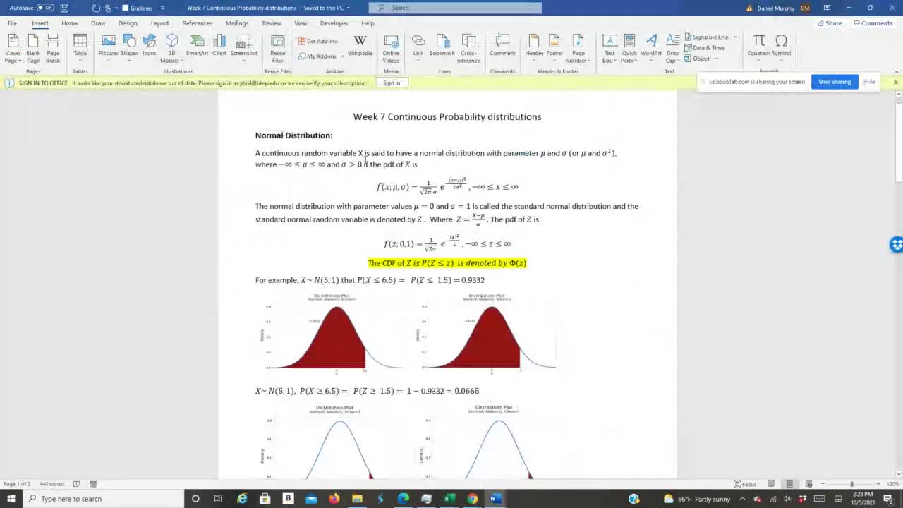 Week 7 Normal and exponential | Lumina Media Player